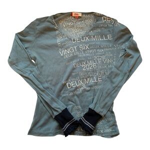 2026 Deux Mille Vingt Six (sister brand of Cop Copine) Blue mesh top - Size 2